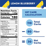 IQBAR Brain and Body Keto Protein Bars - Lemon Blueberry Keto Bars - 12-Count Energy Bars - Low Carb Protein Bars - High Fiber Vegan Bars and Low Sugar Meal Replacement Bars - Vegan Snacks