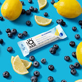 IQBAR Brain and Body Keto Protein Bars - Lemon Blueberry Keto Bars - 12-Count Energy Bars - Low Carb Protein Bars - High Fiber Vegan Bars and Low Sugar Meal Replacement Bars - Vegan Snacks