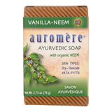 Auromere Bar Soap Ayurvedic Vanilla Neem 2.75 oz