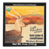 Light Mountain Organic Hair Color and Conditioner Medium Brown 4 oz
