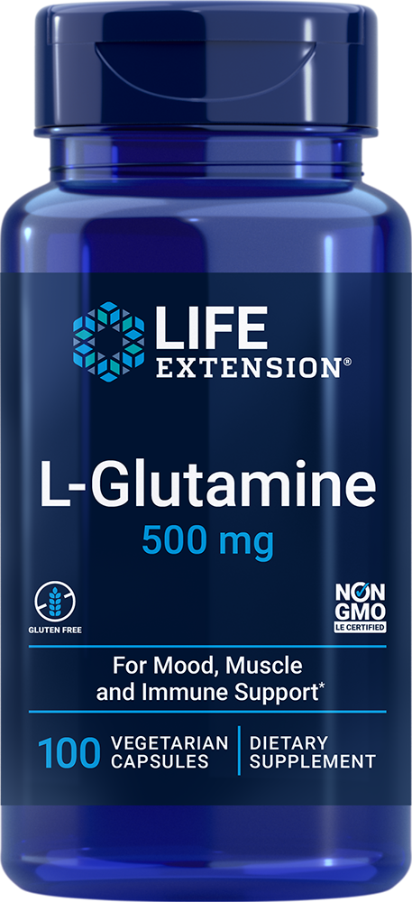 L-glutamine, 500 Mg, 100 Vegetarian Capsules
