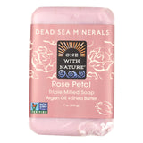 One With Nature Dead Sea Mineral Rose Petal Soap 7 oz