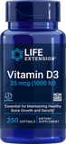 Vitamin D3, 25 Mcg (1000 Iu), 250 Softgels