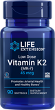 Low Dose Vitamin K2, 45 Mcg, 90 Softgels
