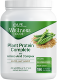 Wellness Code Plant Protein Complete & Amino Acid Complex (Vanilla), 450 Grams