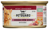 PetGuard Cat Food Weight Management Chicken Stew Dinner 3 oz. can