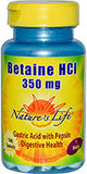 Nature's Life Betaine HCL 350 mg 100 TAB