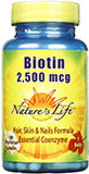 Nature's Life Biotin 2500 mcg 100 VGC