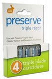 Preserve Shaving Products Razor Triple Blades 4 pk