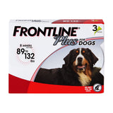 FRONTLINE Frontline Plus Flea and Tick Spot-On for Dogs 89-132 lbs Red Package 3