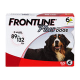 FRONTLINE Frontline Plus Flea and Tick Spot-On for Dogs 89-132 lbs Red Package 6