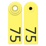 Allflex Global Sheep and Goat Numbered Tags 51-75 Yellow