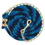 Weaver Leather Poly Lead with Chain Navy Blue Turquoise