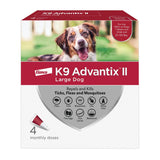 Elanco K9 Advantix II Flea and Tick Spot-On for Dogs 21-55 lbs Red Package 4