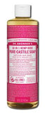 Dr Bronners Liquid Castile Soap Rose 16 oz