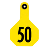 Y-Tex 3-Star Medium Numbered All-American Ear Tags 26-50 Yellow