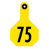 Y-Tex 3-Star Medium Numbered All-American Ear Tags 51-75 Yellow