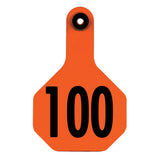 Y-Tex 3-Star Medium Numbered All-American Ear Tags 76-100 Orange