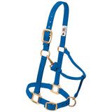 Weaver Leather Original Adjustable Chin and Throat Snap Halter Yearling 1in Blue