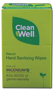 Cleanwell Hand Santizing Wipes Pocket Pack 10 ct