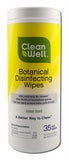Cleanwell Household Cleaners Botanical Disinfectant Wipes 35 ct