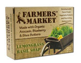 Farmer's Market Natural Bar Soap Lemongrass Basil 5.5 oz