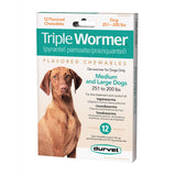 Durvet Triple Wormer Dog Dewormer Medium Large Dog 12s