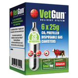 VetGun CO2 Canisters 25 gm Six Pack 25-30 shots