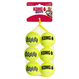 KONG Squeakair Ball Medium Yellow Package 6