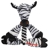 Jolly Pets Animal Flathead Dog Toy Small Zebra