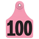 Allflex Global Large Numbered Tags 76-100 Pink