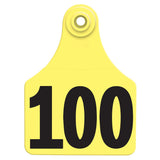 Allflex Global Large Numbered Tags 76-100 Yellow