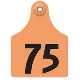 Allflex Global Maxi Numbered Tags 51-75 Orange