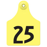 Allflex Global Maxi Numbered Tags 1-25 Yellow