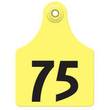 Allflex Global Maxi Numbered Tags 51-75 Yellow
