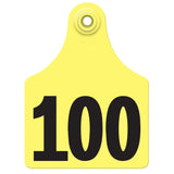 Allflex Global Maxi Numbered Tags 76-100 Yellow