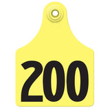 Allflex Global Maxi Numbered Tags 176-200 Yellow