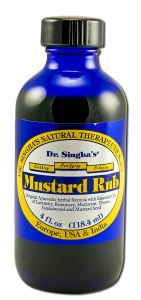 Dr. Singhas Mustard Baths Mustard Rub 4 oz Glass Bottle