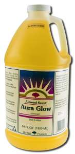 Heritage Store Aura Glow Massage Oil Almond 1\/2 gallon