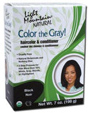 Light Mountain Color the Gray Natural Haircolor and Conditioner Black