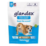 Glandex Anal Gland Soft Chews Supplement for Dogs Peanut Butter 30 soft chews