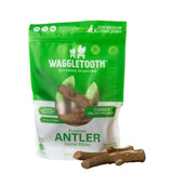 Waggletooth Premium Antler Dental Sticks for Dogs Medium Large 8s