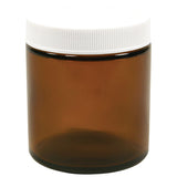 Frontier 4 oz. Amber Wide-Mouth Jar with Cap 6 count