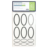 RSVP Culinary Accessories 48-Piece Adhesive Large & Mini Oval Canning Labels Includes 24 Large (2 3/4" x 1 3/8") and 24 Mini (1 1/2" x 3/4") Oval Labels