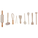 Accessories Culinary 9-Piece Kid's Wooden Tool Set