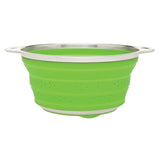 Harold Import Company Culinary Collapsible Silicone Colander, Green 9.5" Clean Up