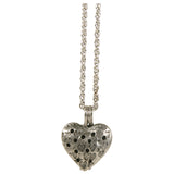 Accessories Difuser Heart Pendant Necklace w/ 24" Chain