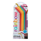 Harold Import Company Culinary Rainbow Silicone Straws with Cleaning Brush 6 count Straws