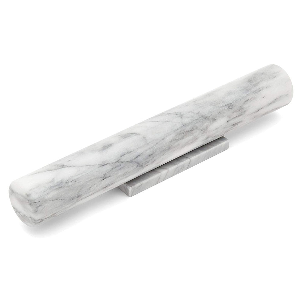 Culinary Accessories Food Preparation White Marble French Rolling Pin 3'' x 13''
