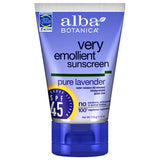 Alba Botanica Organic Lavender Sunscreen, Water Resistant (SPF 45) 4 fl. oz.